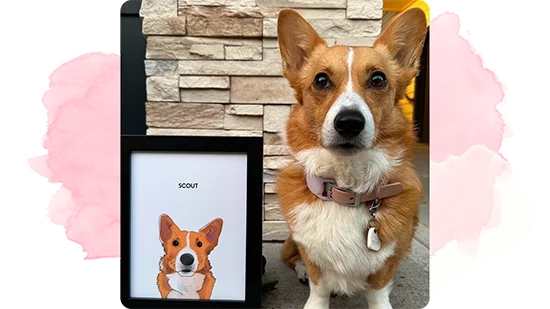 Watercolor pet portrait