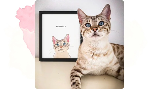 Watercolor pet portrait