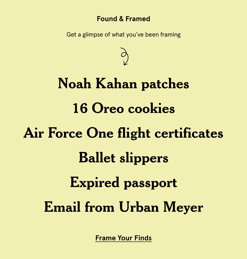 Frame Your Finds