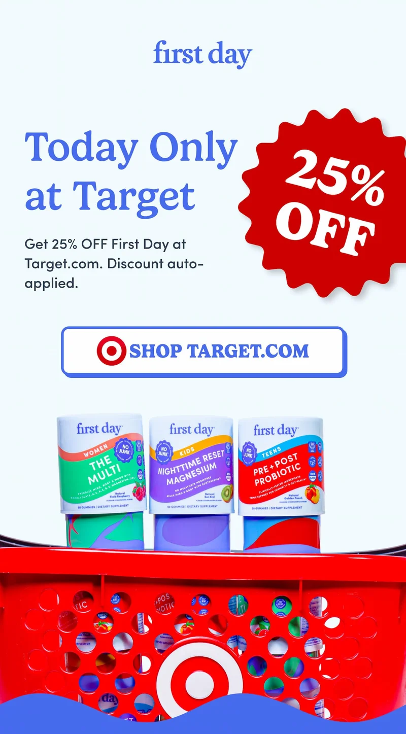 Today Only at Target: 25% OFF