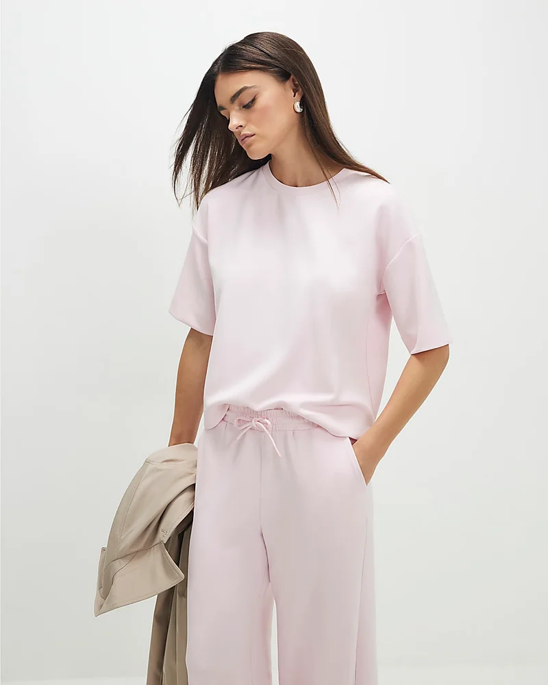 Womens Pink Premium Boxy T-Shirt