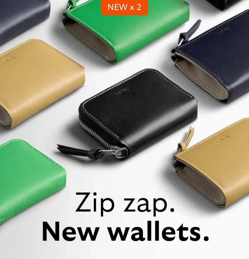 Zip zap. New wallets.