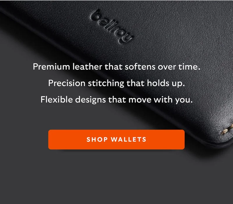 Premium leather that softens over time. Precision stitching that holds up. Flexible designs that move with you.  Shop wallets