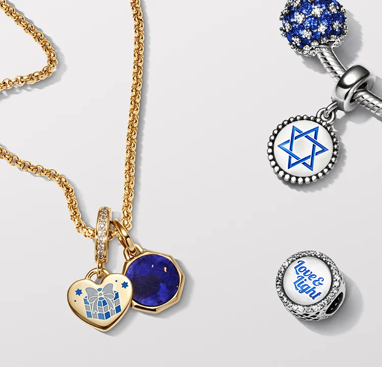 Pandora charms and necklace