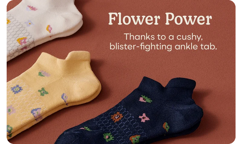Flower Power | Thanks to a cushy, blister-fighting ankle tab.