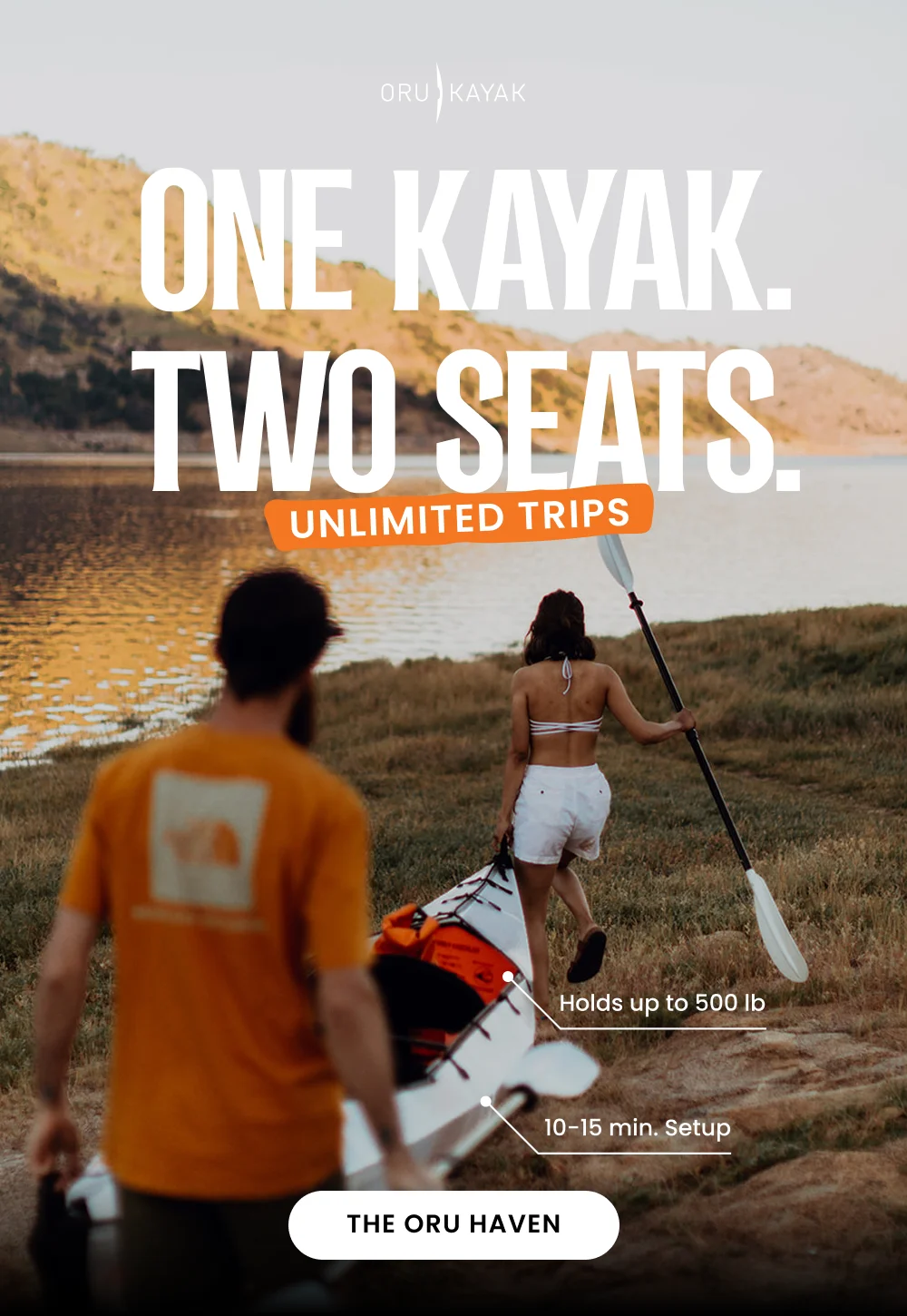 One Kayak. Two Seats. Unlimited Trips. One Kayak. Two Seats. Unlimited Trips.