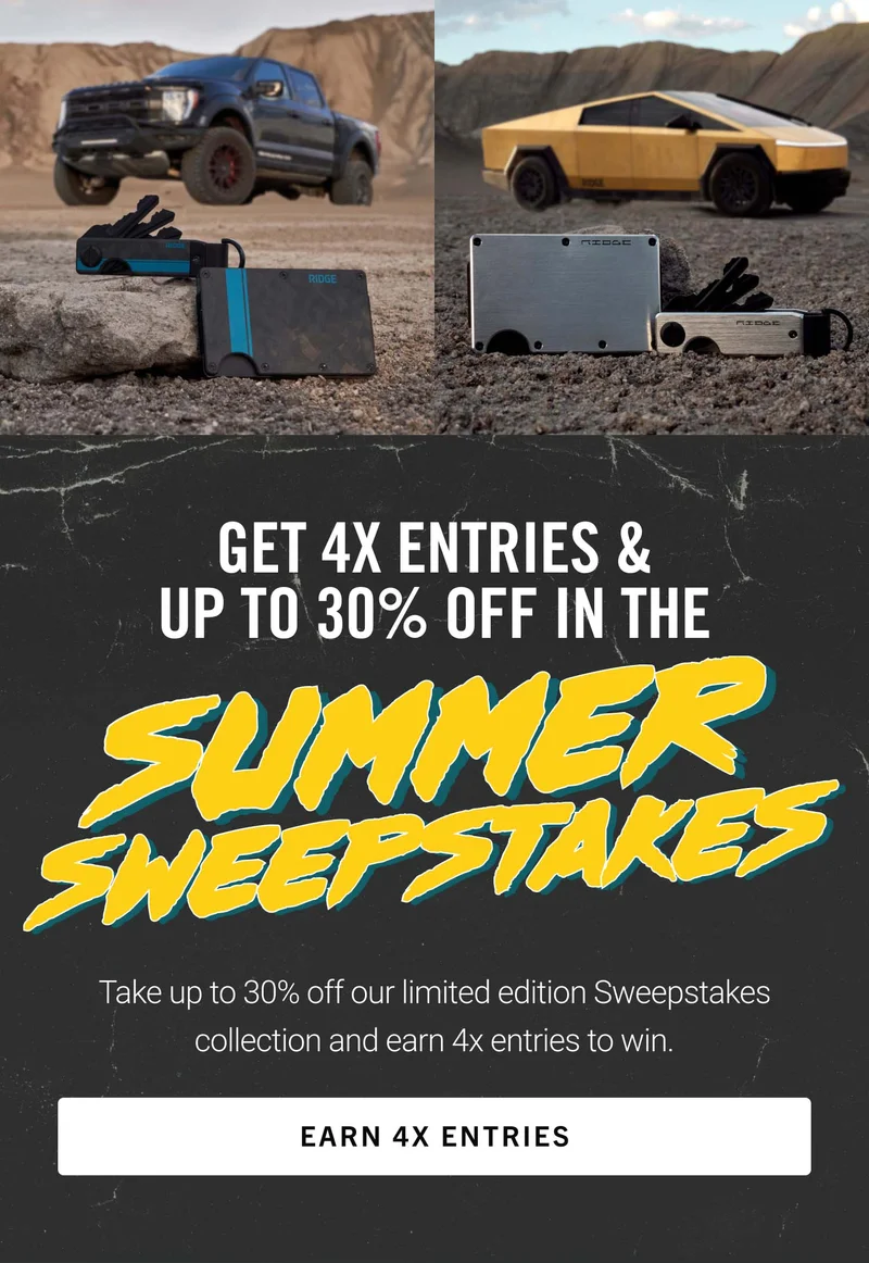 Get 4x Entries & Up to 30% Off