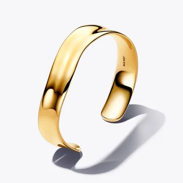 Organically Shaped Broad Open Bangle
