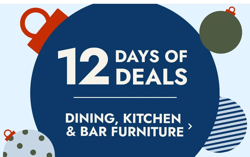 12 Days of Deals—Dining, Kitchen & Bar Furniture