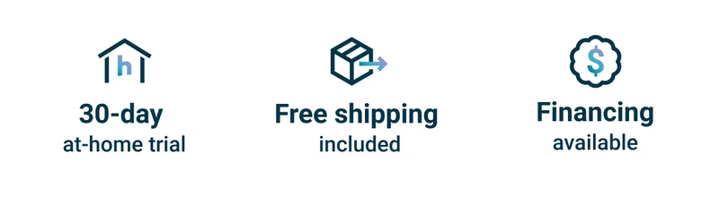 30-day at-home trial. Free shipping included. Financing included.