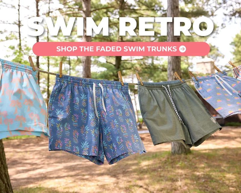 SWIM RETRO: Shop The Faded Swim Trunks