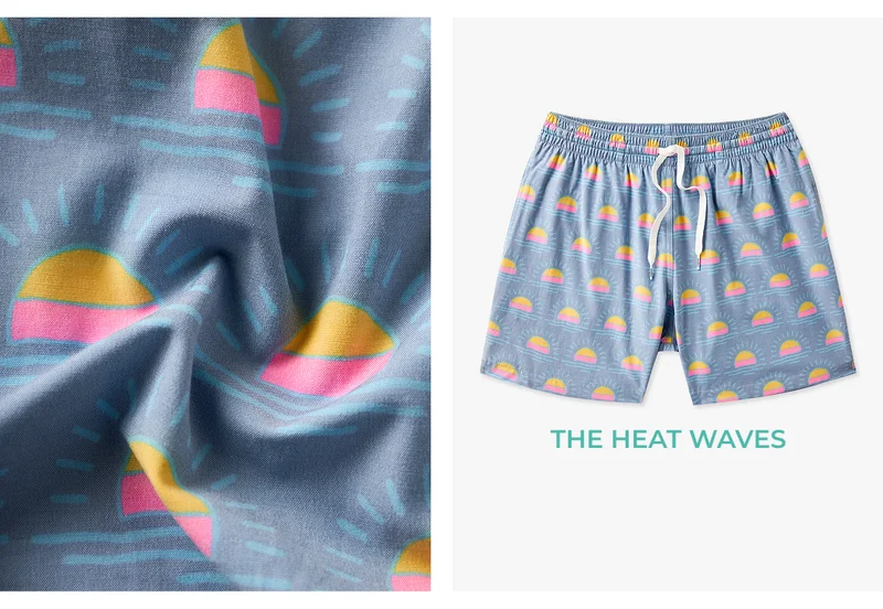 Faded Classic Swim Trunk: The Heat Waves 5.5"
