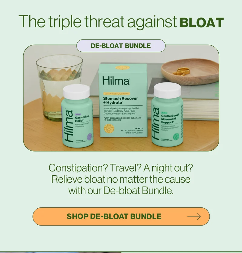 The triple threat against bloat. De-bloat bundle. Constipation? Travel? A Night out? Relieve bloat no matter the cause with our De-bloat Bundle.