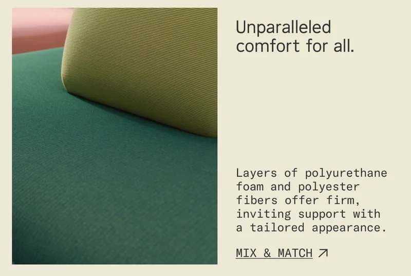 Unparalleled comfort for all with layers of foam and fibers that offer firm but inviting support.