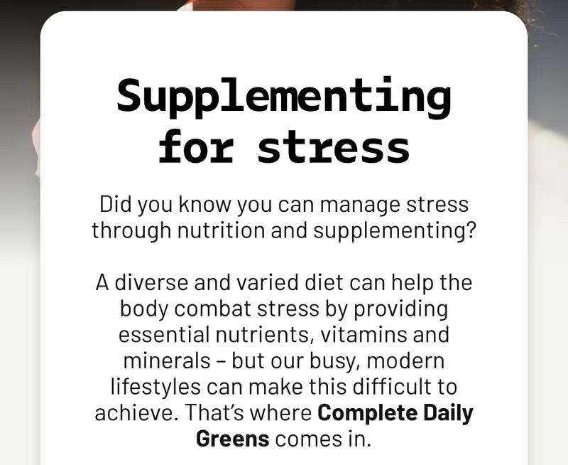 Supplementing For Stress