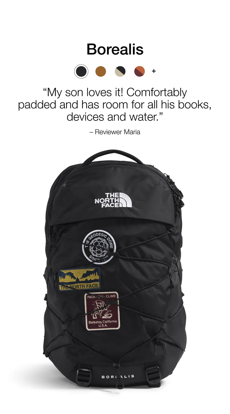 Borealis "My son loves it! Comfortably padded and has room for all his books, devices and water." - Reviewer Maria