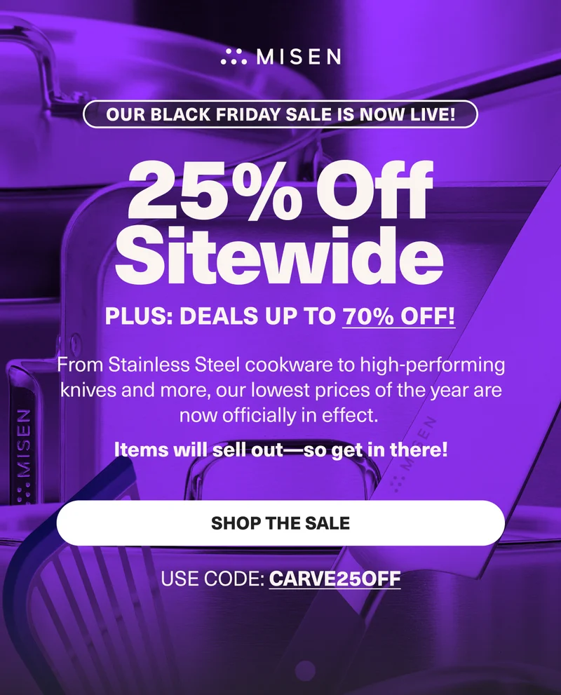 Misen. The sale it LIVE! Save 25% sitewide with discount code