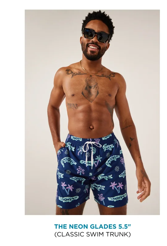 Classic Swim Trunk: The Neon Glades 5.5"