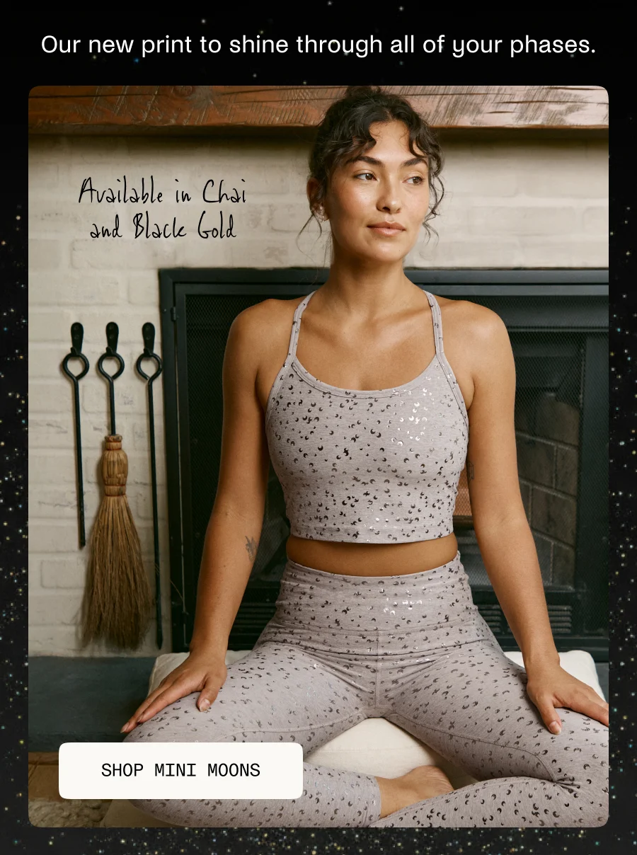 Chai Mini Moons SoftShine Slim Racerback High Cropped Tank in Chai Mini Moons