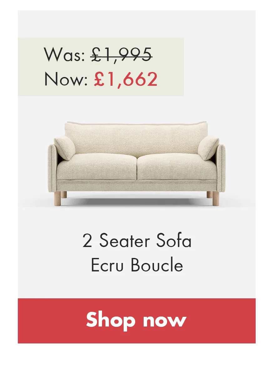 2 Seater Ecru Boucle