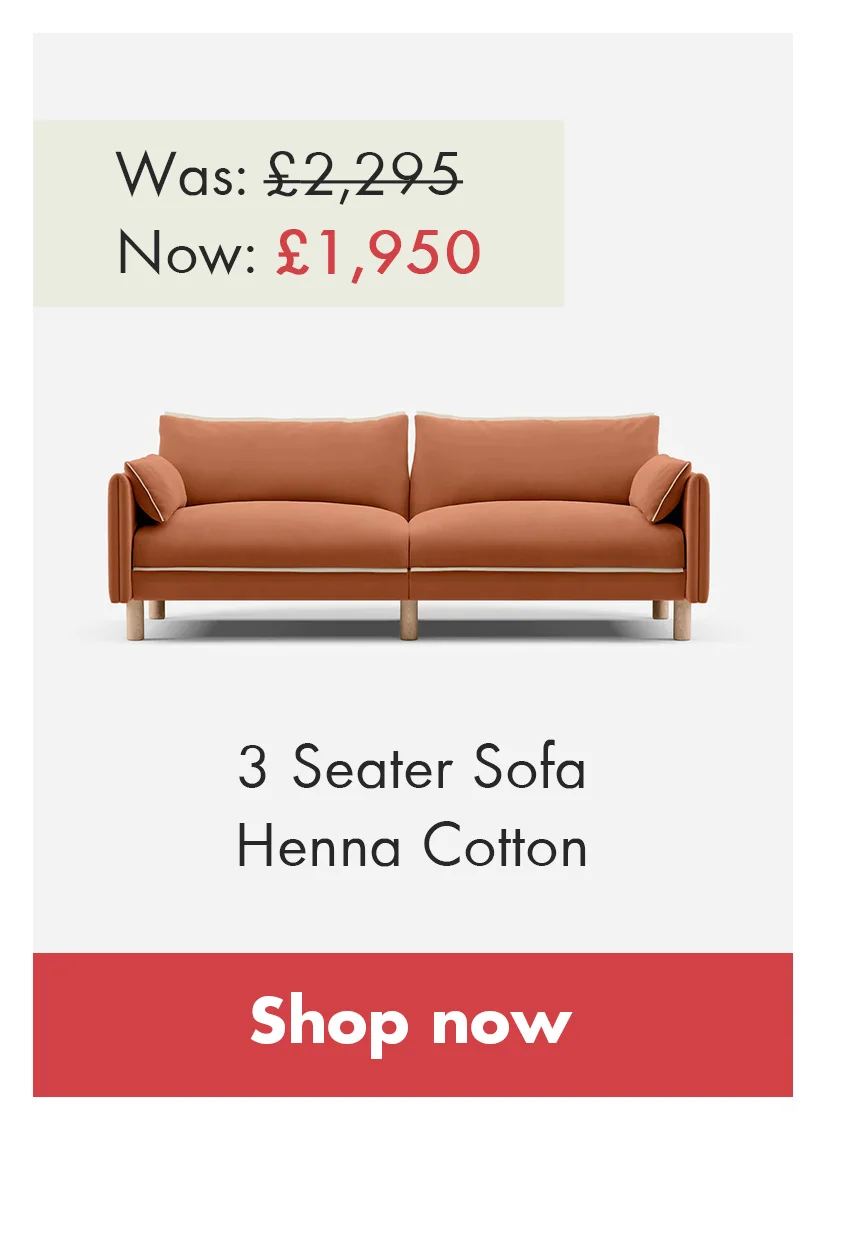 3 Seater Henna Cotton