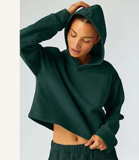 Happiness Cropped Hoodie
