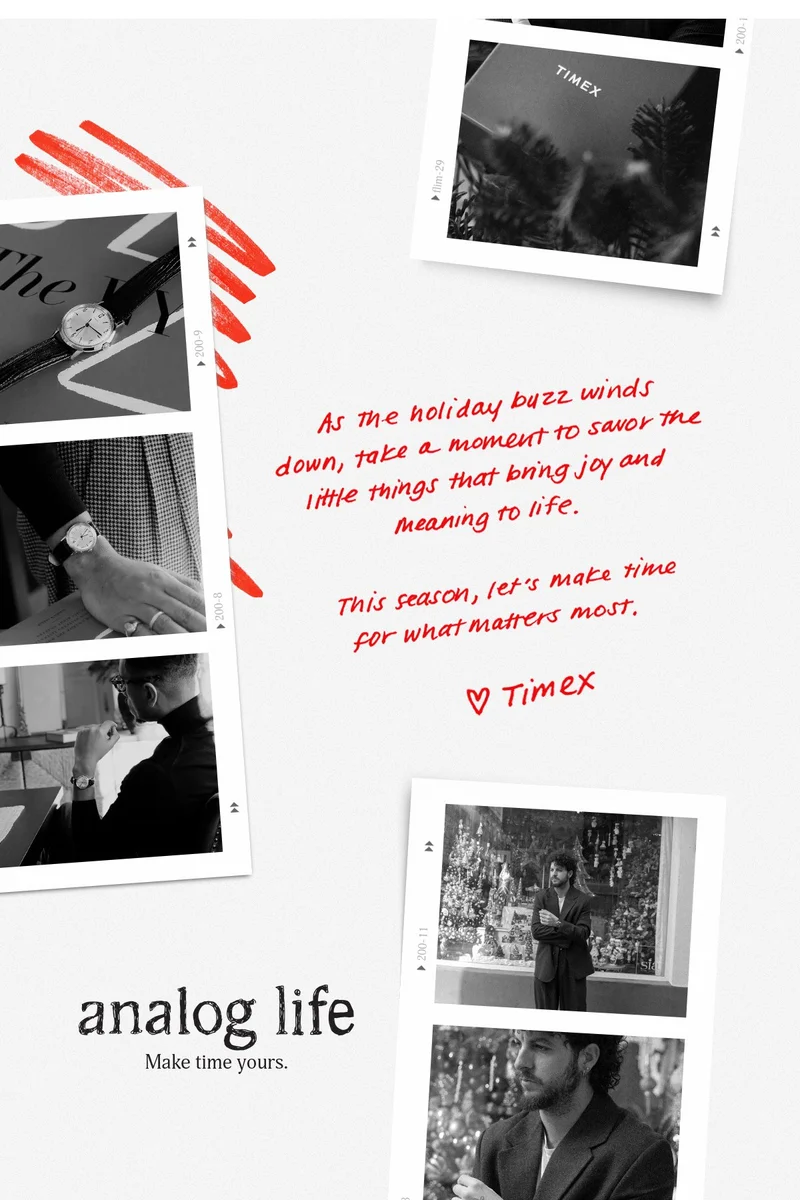 Analog life. make time yours