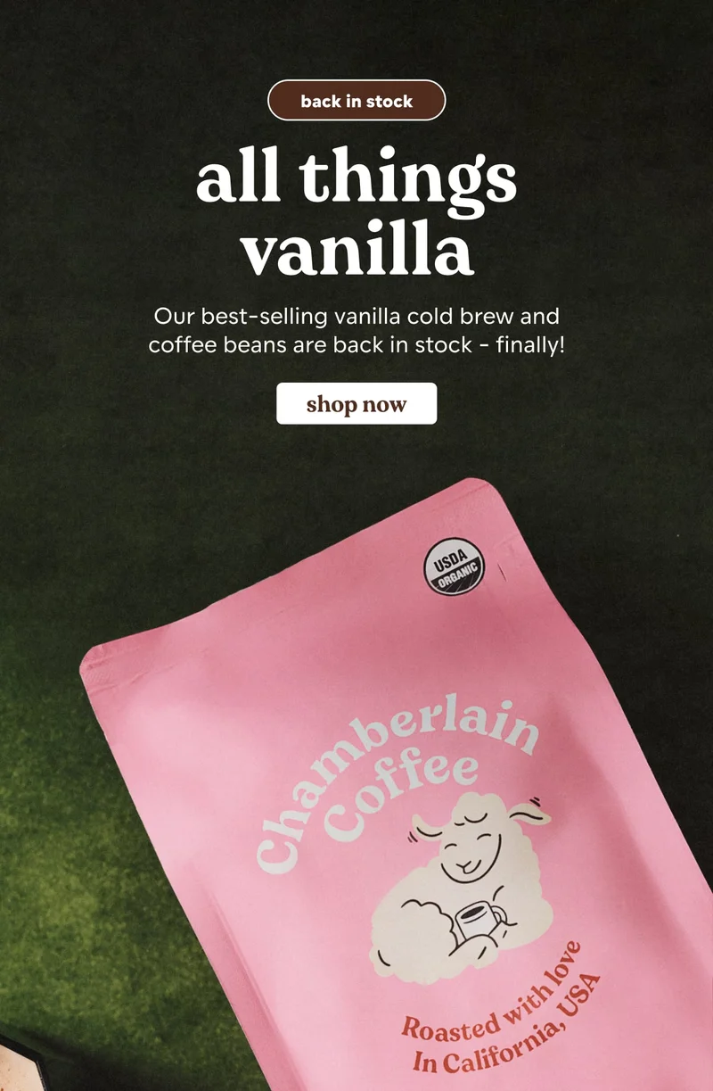 vanilla cold brew back in stock