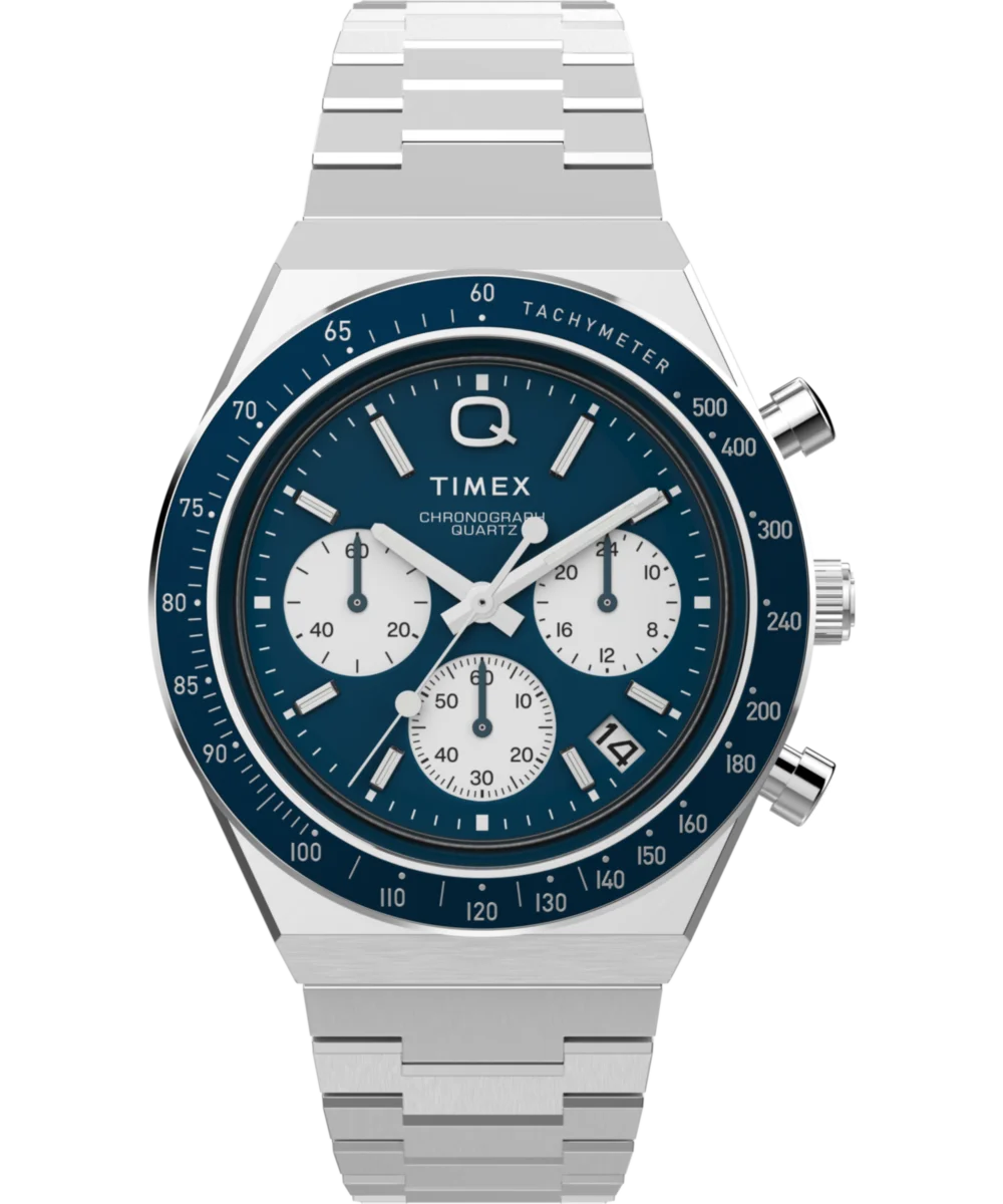 Image of Q Timex Chronograph 40mm Stainless Steel Bracelet Watch