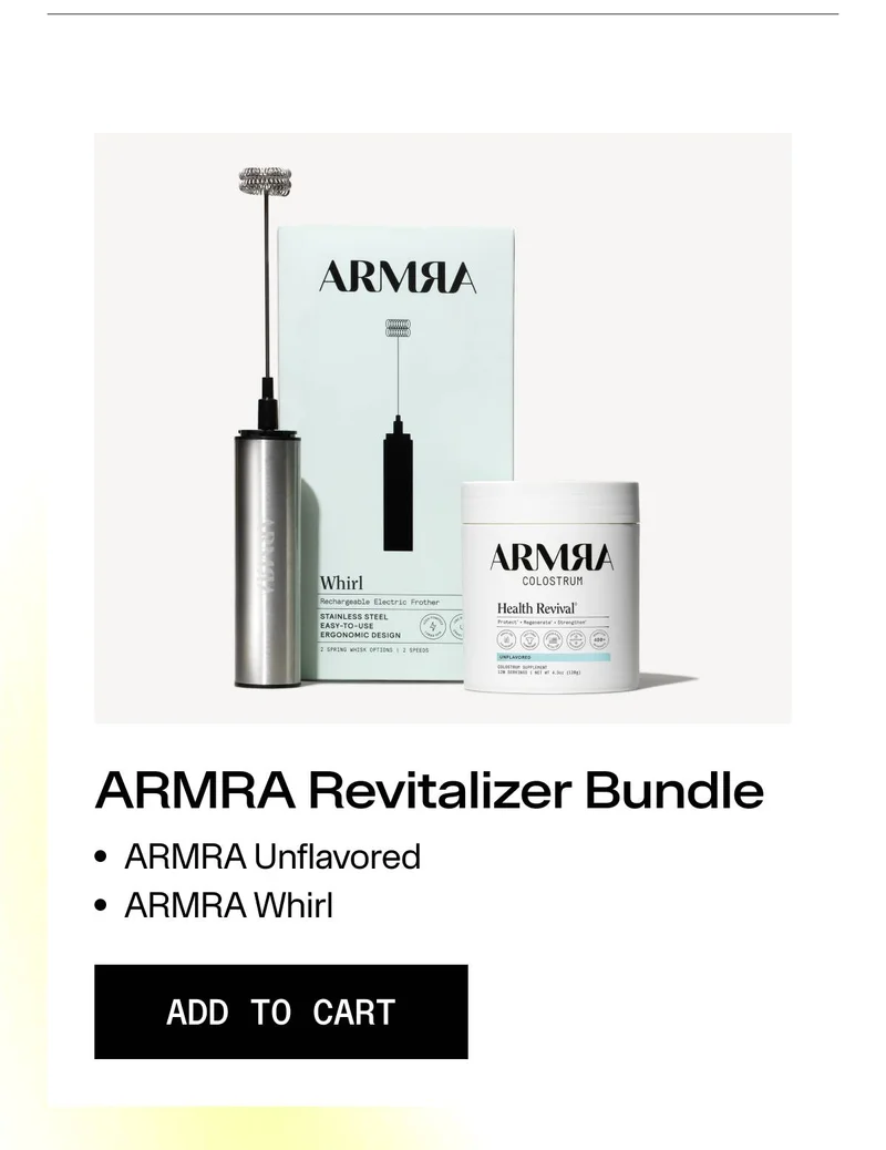 ARMRA Revitalizer Bundle | ARMRA Unflavored | ARMRA Whirl | ADD TO CART