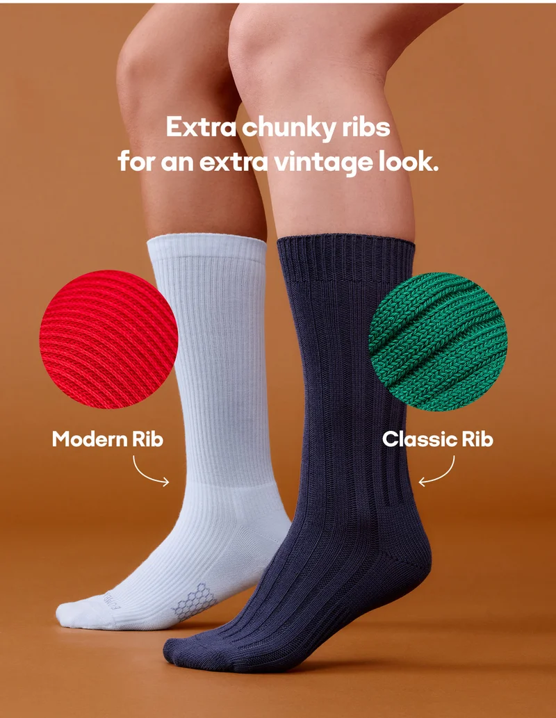 Extra chunky rib for an extra vintage look. | Modern Rib | Classic Rib