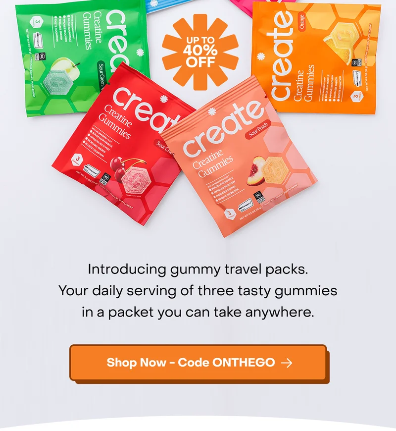 Introducing gummy travel packs. Your daily serving of three gummies in a packet you can take anywhere.Up to 40% off - Shop now with code discount code