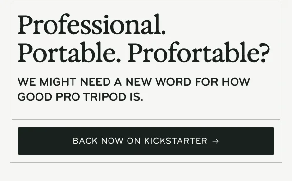 Professional. Portable. Profortable?