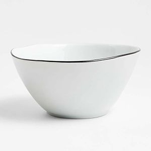 Mercer Black Rim Porcelain Cereal Bowl