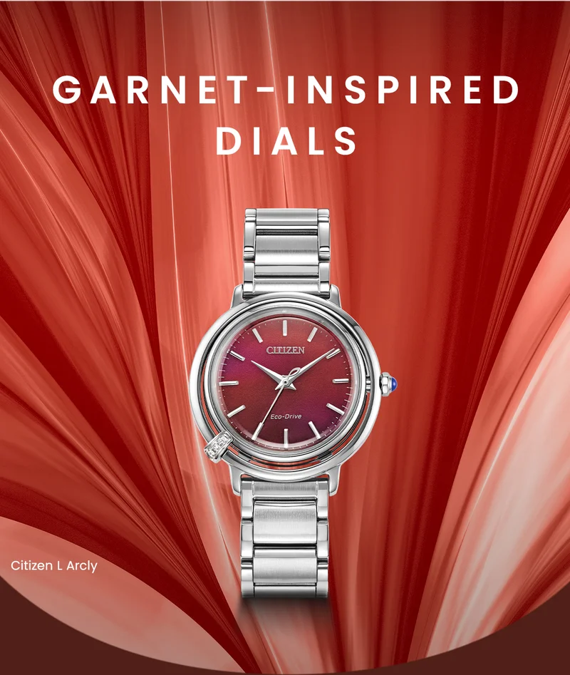 Garnet-Inspired Dials ((Image: Closeup of the Citizen L Arcly))
