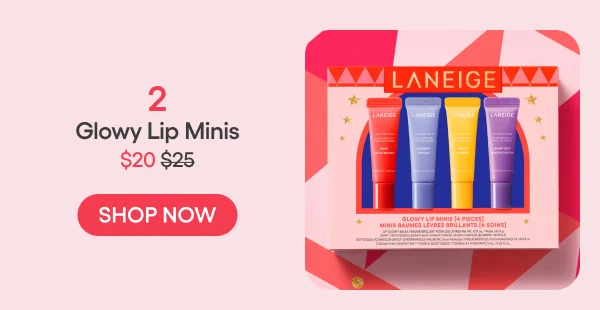 20% off glowy lip balm minis