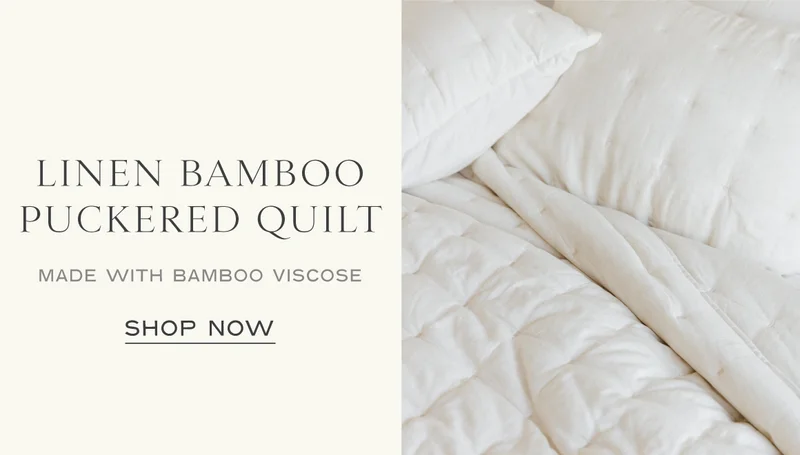 Shop The Linen Bamboo Puckered Quilt