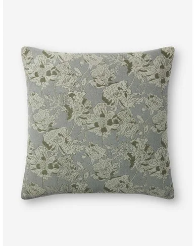 Matilda Pillow x Chris Loves Julia x Loloi - Gray and Blue