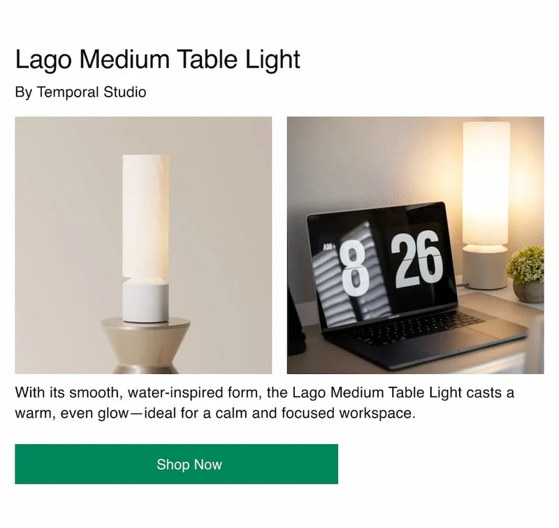 Lago Medium Table Light