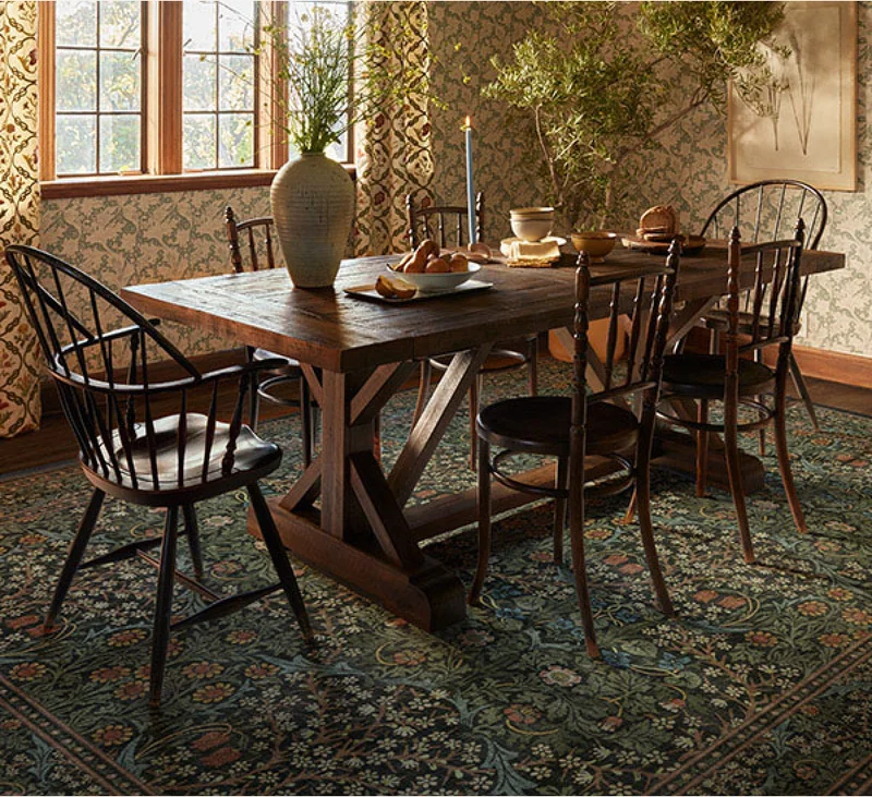 Morris & Co. Blackthorn Forest Green Rug