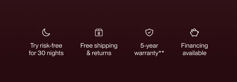 Try risk-free for 30 nights | Free shipping & returns | 5-year warranty