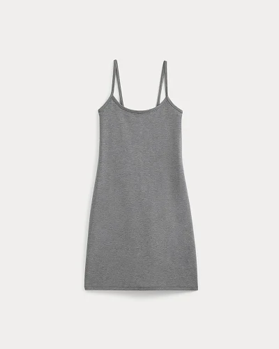 Image | Knit Cami Mini Dress | Mid Heather Grey