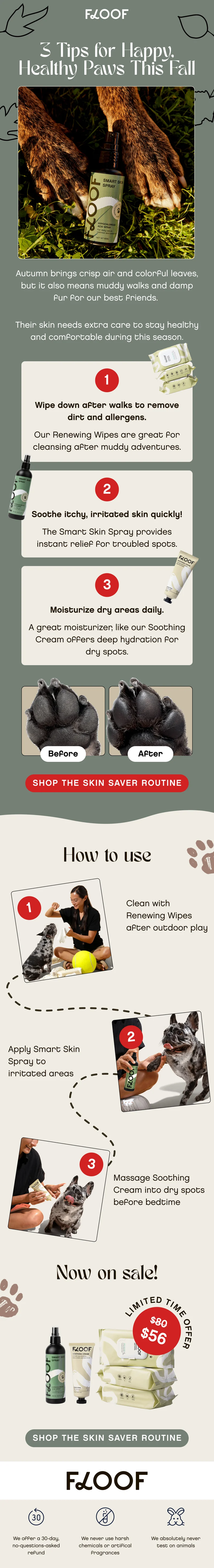 Floof Skin Saver Routine