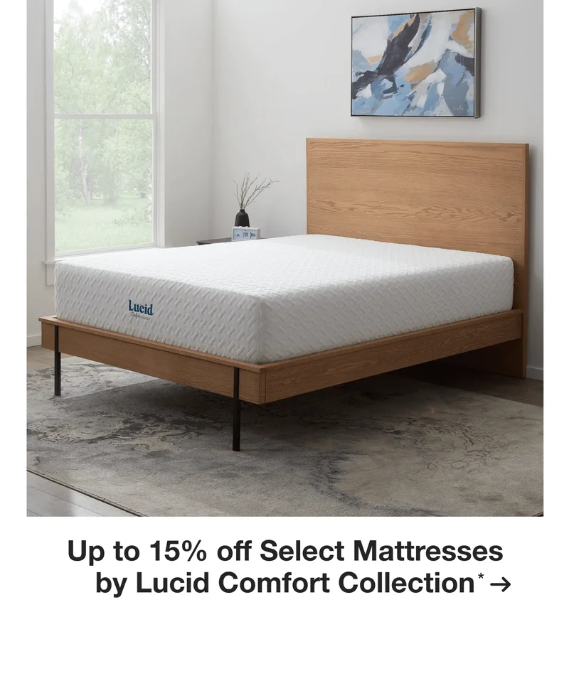 Up to 15% off Select Mattresses by Lucid Comfort Collection*