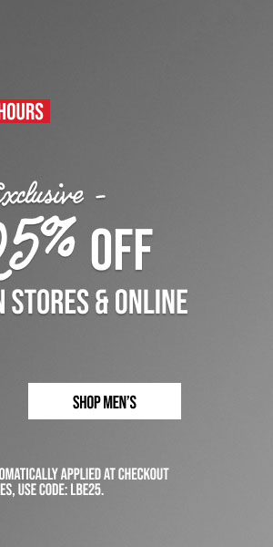Extra 25% off Shop Men's