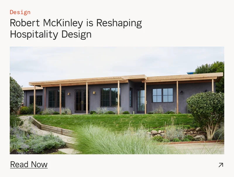 Picture of house - Robert McKinley is reshaping hospitality design