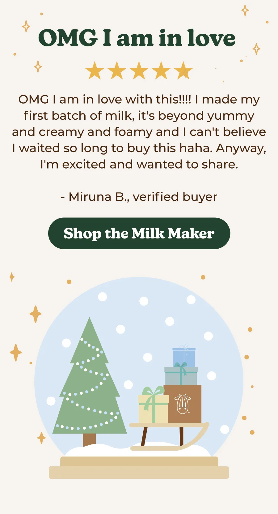 the best gift, definitely worth it! easy and you have fresh milk whenever you want it....