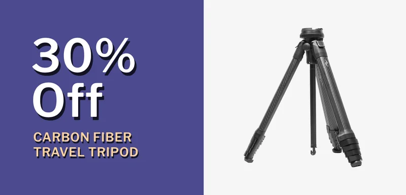 30% off carbon fiber tripod