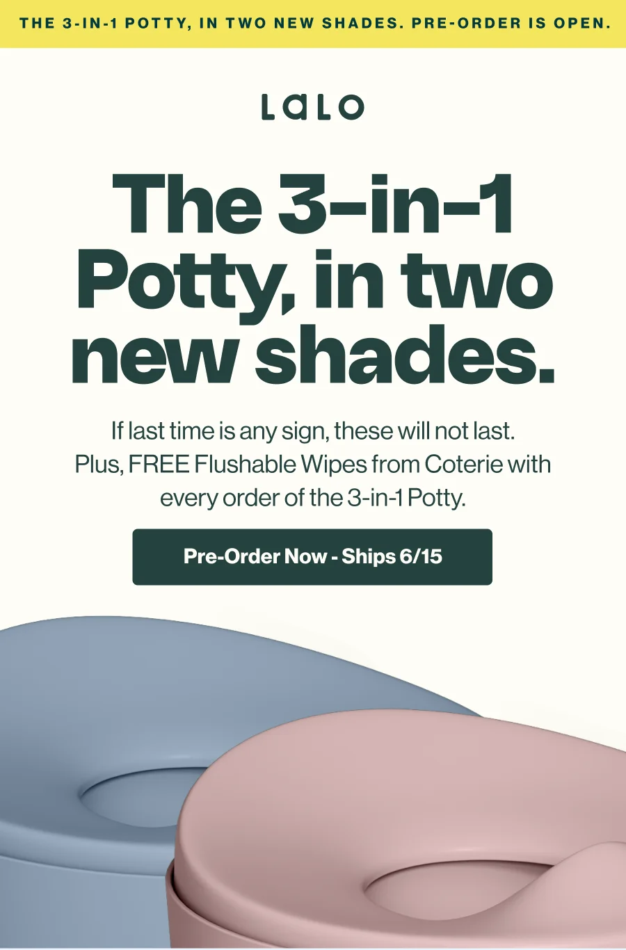 The 3-in-1 Potty, in two new shades. Pre-order is open.