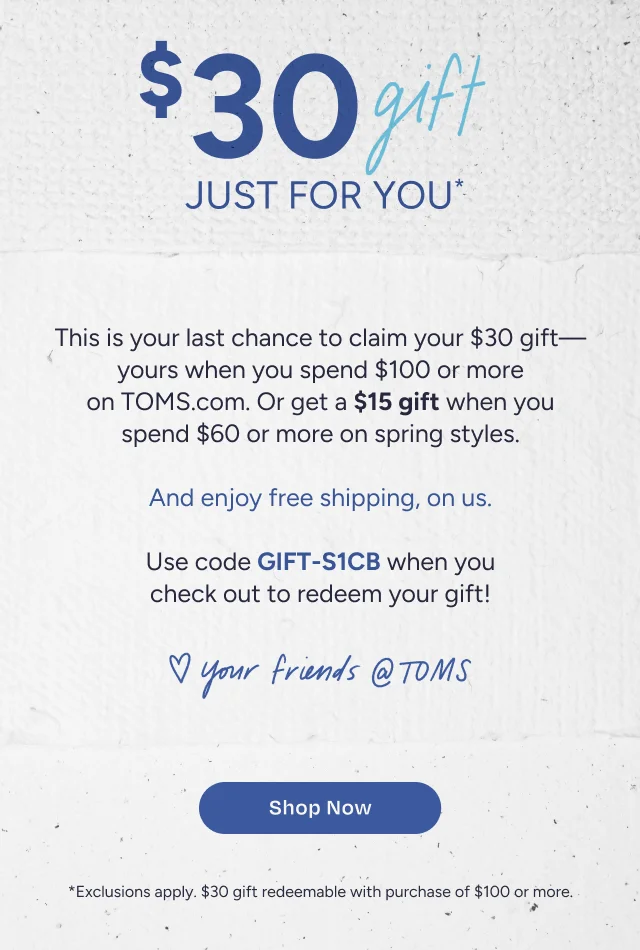 $30 Gift Just For You - Image